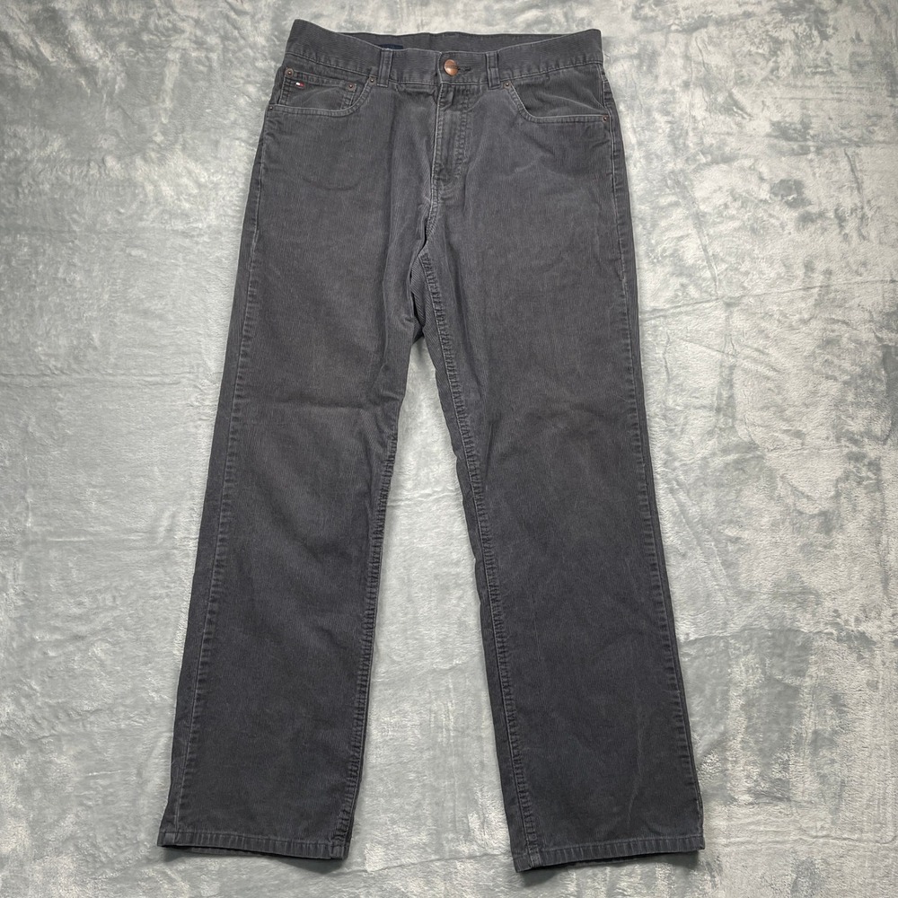 Tommy Hilfiger Corduroy Pants Mens 30x30‎ Gray Straight Leg Cotton